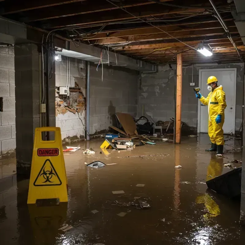 Flooded Basement Electrical Hazard in Bally, PA Property